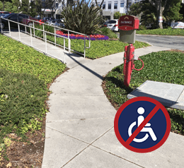 Non-Compliant Accessible Route