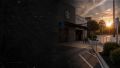 ADA compliant commercial property entrance with parking access, curb ramp, and accessible route