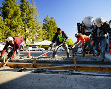 In Progress: Placing of Concrete for New ADA Compliant Parking