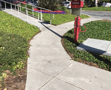 BEFORE: Non Compliant Accessible Route