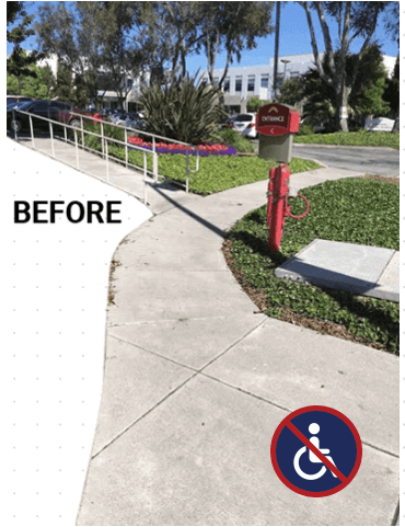 ADA Certified Accessibility Route: Hotel - Before